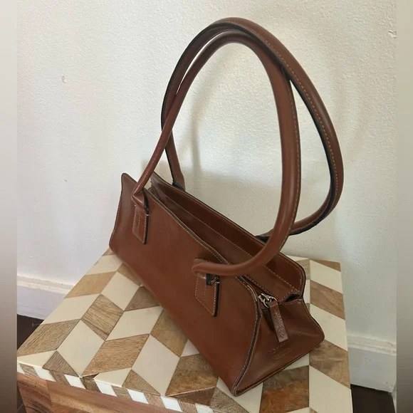 Vintage Tommy Hilfiger Brown Leather Shoulder Bag - Picture 8 of 8